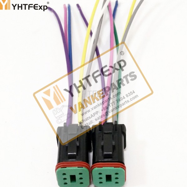 Vankeparts Caterpillar Excavator 312B 320B 330B Motor Female Plug 6 Wires High Quality