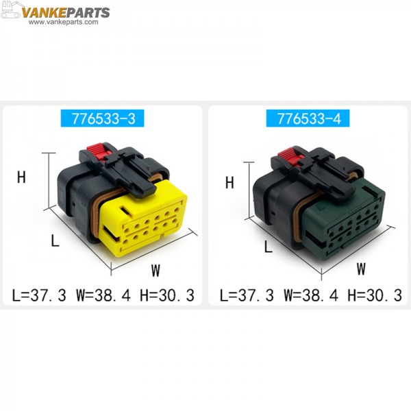 Excavator Injector Harness Waterproof Plug 12 Pin PN:776533