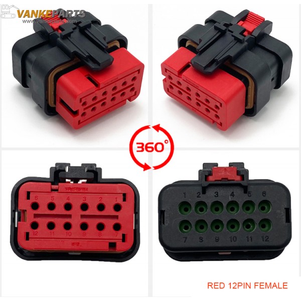 Excavator Injector Harness Waterproof Plug 12 Pin PN:776533