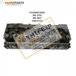 Vankeparts Caterpillar Diesel engine cylinder head For Excavator E345D E349D Wheel loader 966H Engine C11 C13 305-0617 308-6358 345-3752